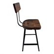 Pemberly Row Farmhouse Scooped Seat Brewster Bar Stool-Swiveling Bar Height