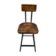 Pemberly Row Farmhouse Scooped Seat Brewster Bar Stool-Swiveling Counter Height