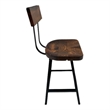 Pemberly Row Farmhouse Scooped Seat Brewster Bar Stool-Swiveling Counter Height