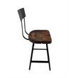 Pemberly Row Farmhouse Scooped Seat Brew Hause Swiveling Bar Stool - Bar Height