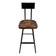Pemberly Row Farmhouse Scooped Seat Brew Hause Swiveling Bar Stool - Bar Height
