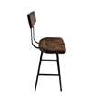 Pemberly Row Farmhouse Scooped Seat Brewster Bar Stool- Non Swiveling Bar Height