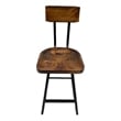 Pemberly Row Farmhouse Scooped Seat Brewster Bar Stool- Non Swiveling Bar Height