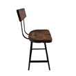 Pemberly Row Scooped Seat Brewster Bar Stool- Non Swiveling Counter Height