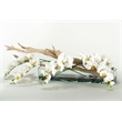 Pemberly Row White Real-Touch Phael Orchids and Ghostwood in Aquaria Planter