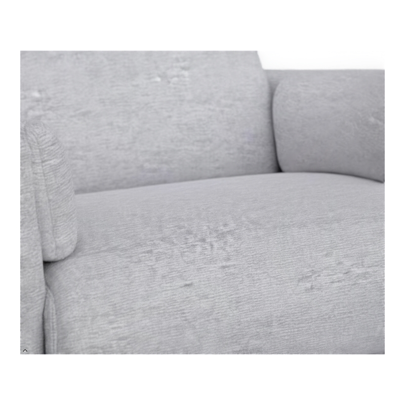 Pemberly Row Modern XL Fabric Power Glider Recliner in Mineral Gray