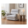 Pemberly Row Modern XL Fabric Power Glider Recliner in Mineral Gray