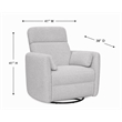 Pemberly Row Polyester Angora Linen Recliner Chair Swivel Gliding Manual 41
