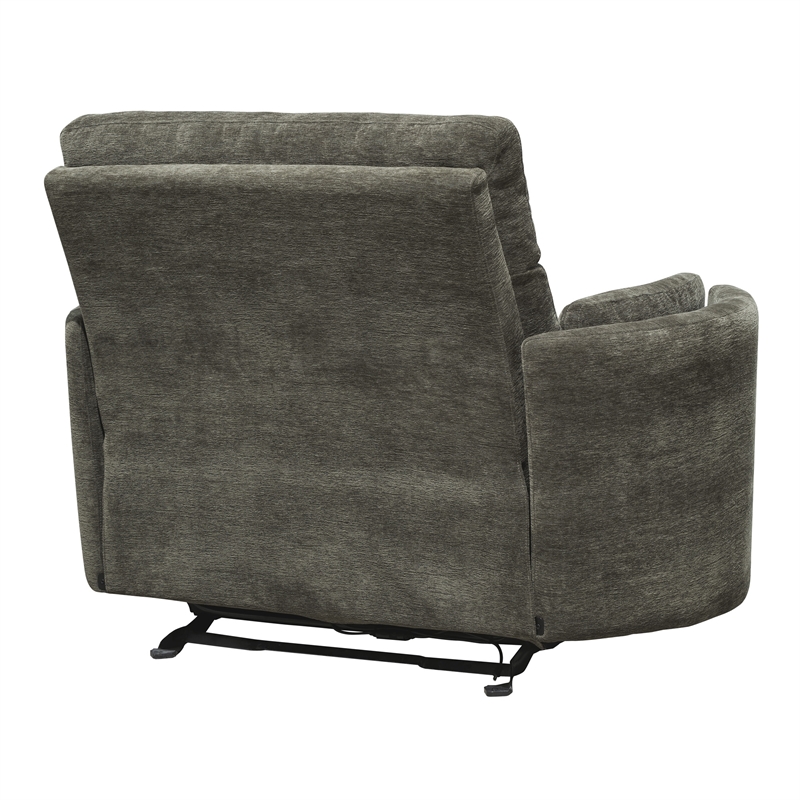 Pemberley Row Polyester Gray Power Glider Recliner Oversized 53