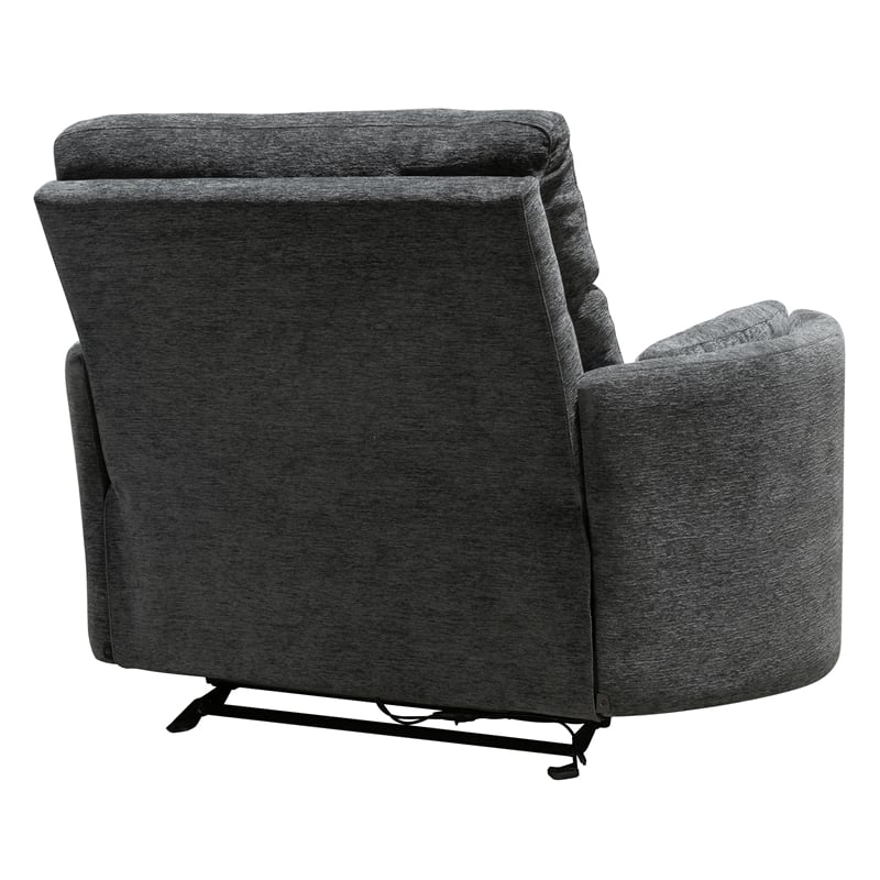 Pemberly Row XL Mediterranean Charcoal Extra Wide Power Glider Recliner Two Pack