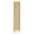 Pemberly Row Modern Natural Oak Wood Brown Curio Cabinet with Adjustable Shelves
