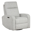 Pemberly Row Set of 2 Contemporary Fabric Power Swivel Glider Recliner in Beige