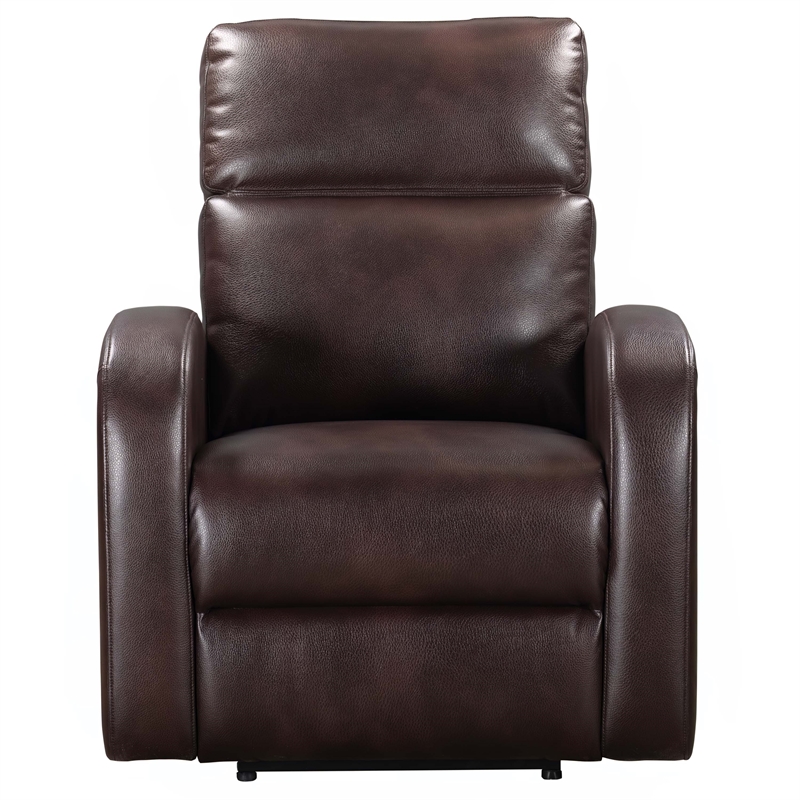 Pemberly Row Set of 2 Contemporary Pebble Brown Manual Glider Recliner