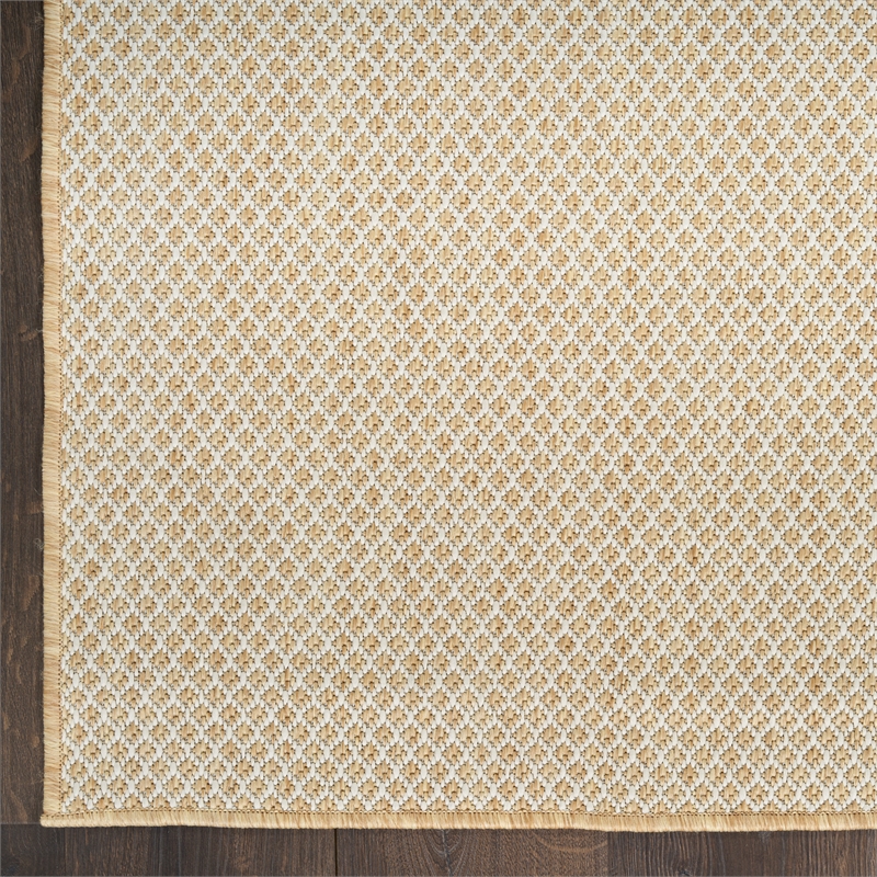 Pemberly Row Contemporary 10' x 14' Rectangle Natural Fabric Area Rug