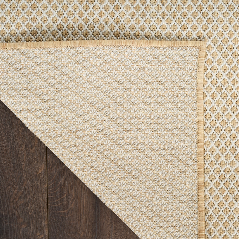 Pemberly Row Contemporary 10' x 14' Rectangle Natural Fabric Area Rug