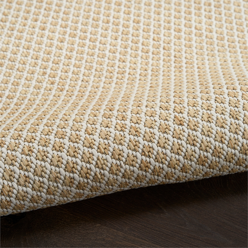 Pemberly Row Contemporary 10' x 14' Rectangle Natural Fabric Area Rug