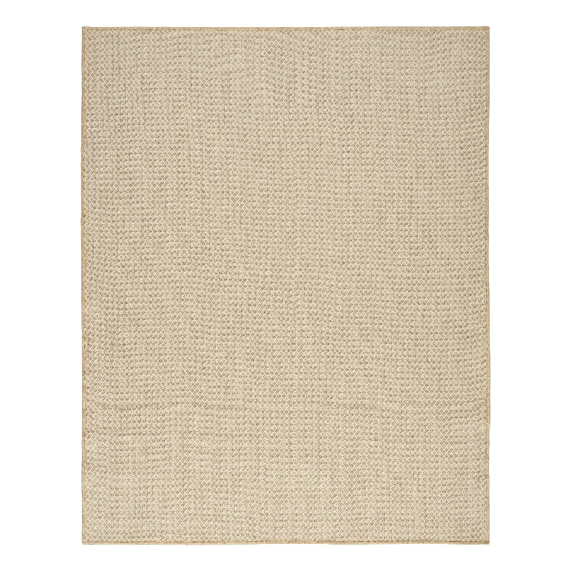 Pemberly Row Contemporary 10' x 14' Rectangle Natural Fabric Area Rug