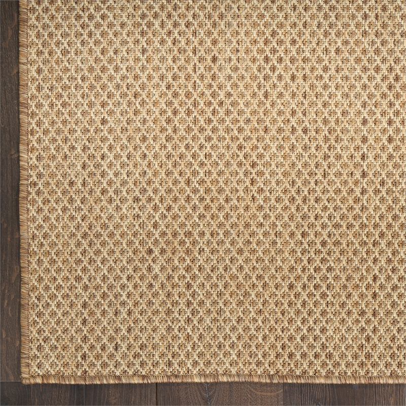 Pemberly Row Contemporary 10' x 14' Jute Faux Fabric Area Rug