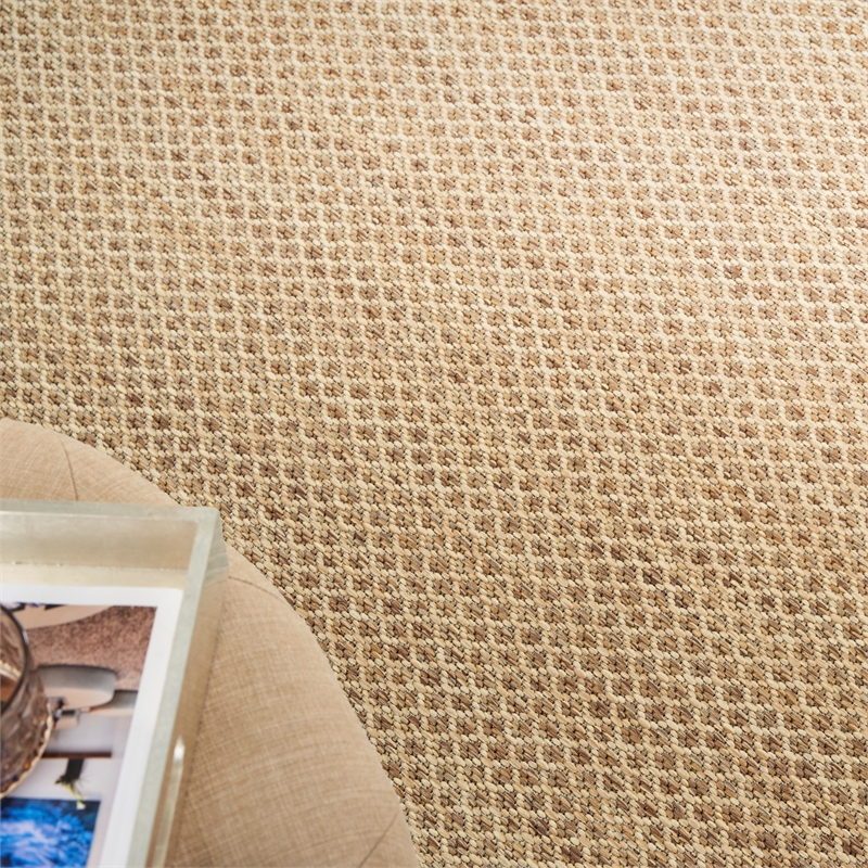 Pemberly Row Contemporary 10' x 14' Jute Faux Fabric Area Rug