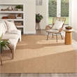 Pemberly Row Contemporary 10' x 14' Jute Faux Fabric Area Rug