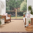 Pemberly Row Contemporary 10' x 14' Jute Faux Fabric Area Rug
