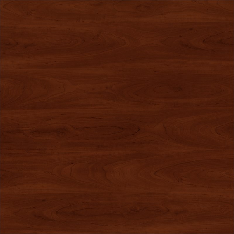 Pemberly Row 65W L-Shaped Cubicle Desk in Hansen Cherry - Engineered Wood