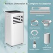 Pemberly Row 10000BTU White Portable Air Conditioner Cooler with Different Modes