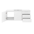 Pemberly Row Modern Wood Single Sink Bathroom Vanity in White