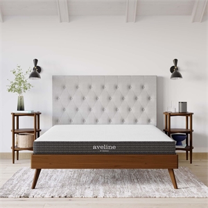 Pemberly Row 6&quot Modern Style Memory Foam King Mattress in White