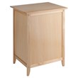 Pemberly Row Transitional Solid Wood Nightstand with Cabinet in Natural