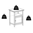 Pemberly Row Transitional Solid Wood Nightstand with Cabinet in Natural
