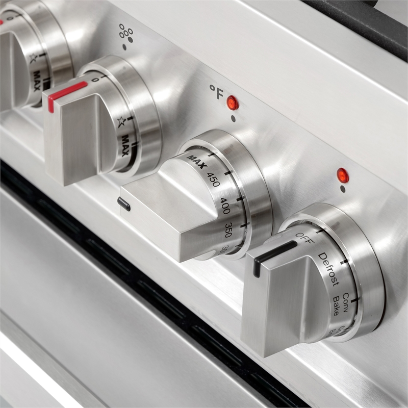Pemberly Row 36 in. Stainless Steel Dual Fuel Range with Convection Oven