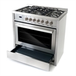 Pemberly Row 36 in. Stainless Steel Dual Fuel Range with Convection Oven