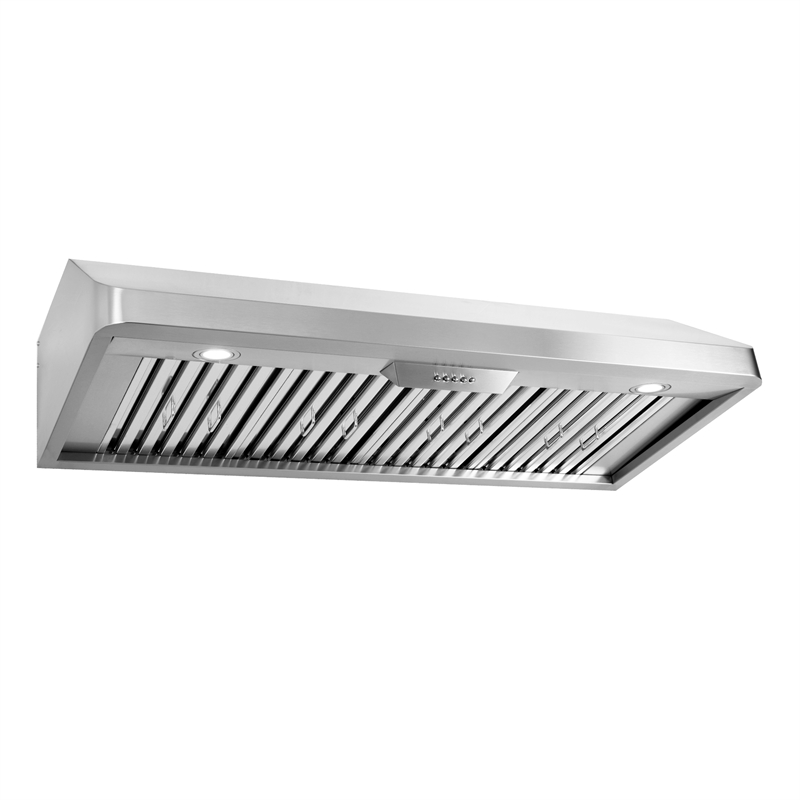 Pemberly Row 48 in. Ducted Under Cabinet 500 CFM Stainless Steel Range Hood