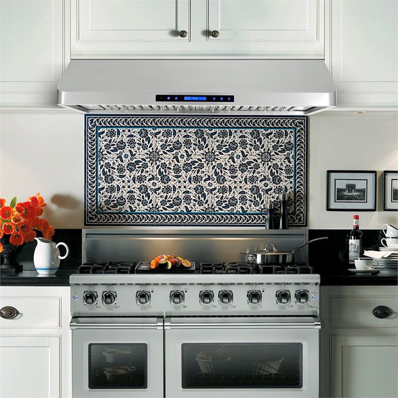 Pemberly Row 48 in. Ducted Under Cabinet 500 CFM Stainless Steel Range Hood