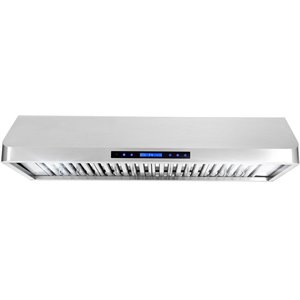 Pemberly Row 48 in. Ducted Under Cabinet 500 CFM Stainless Steel Range Hood