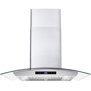 Pemberly Row 30&quot 380 CFM Ducted Wall Mount Range Stainless Steel Kitchen Hood