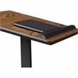 Pemberly Row Portable Presentation Metal Lectern Stand in Medium Oak