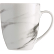 Pemberly Row Modern Porcelain Dinner Set 16 Piece Coupe Marble