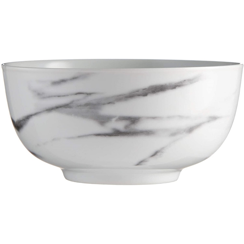 Pemberly Row Modern Porcelain Dinner Set 16 Piece Coupe Marble