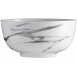 Pemberly Row Modern Porcelain Dinner Set 16 Piece Coupe Marble