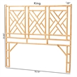 Pemberley Row Natural Rattan Bohemian Headboard King Size Geometric Openwork Fully Assembled