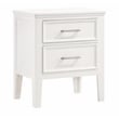 Pemberly Row 4-Piece Wood Cal King Bedroom Set with Nightstand in White