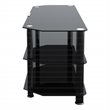 Pemberly Row Transitional Steel and Glass TV Stand for 39