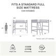 Pemberly Row Traditional Wood Full Size Loft Bed in Gray Finish