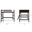 Pemberly Row Contemporary Wood Full Loft Bed in Espresso Finish