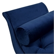 Pemberly Row Modern Tufted Flared Arm Entryway Bench Navy Blue