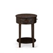 Pemberly Row Asian Wood Nightstand in Distressed Jacobean Brown