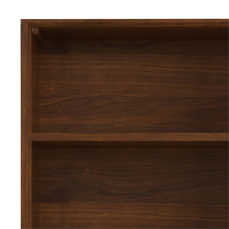 Pemberly Row 66 inch x 30 inch Industrial Bookcase in WALNUT Wood