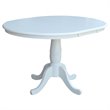 Pemberly Row Solid Wood Extendable Dining Table in White with 12
